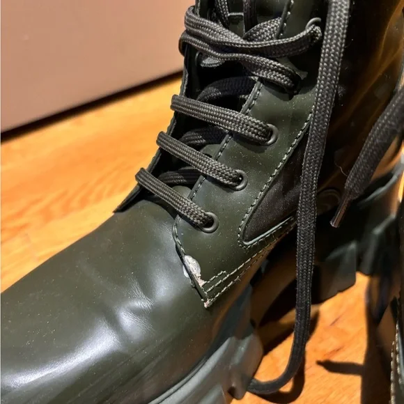 Prada Monolith leather and Re-Nylon boots with pouch (pouch 